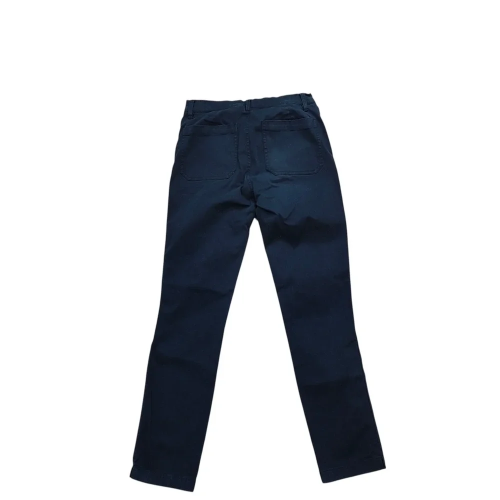 J.Crew Navy Blue Utility Chino Pants Slim Straight Patch Pocket Career 28 Tall